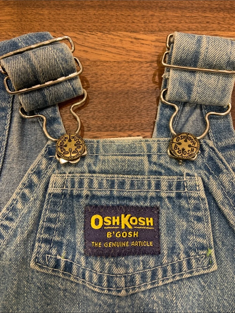 VTG OshKosh B'gosh Denim Baby Overalls Made In USA 6M - Perfect Condition